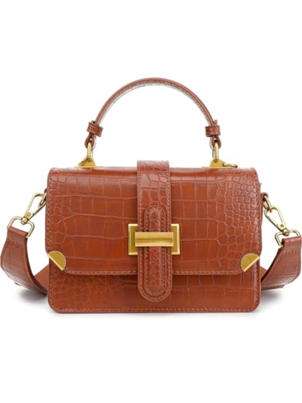 LL LOPPOP Small Vegan Leather Crossbody Bag with Adjustable Strap